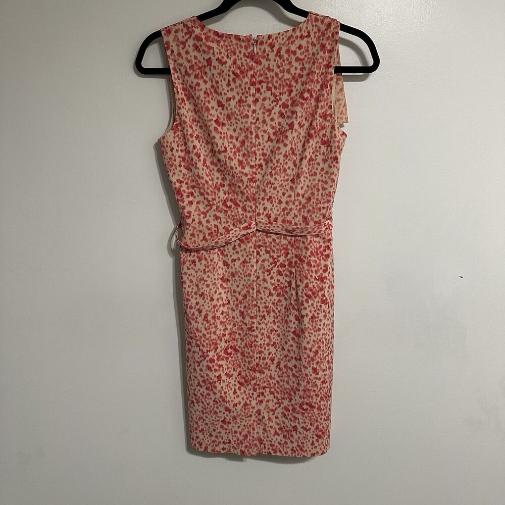 Ann Taylor Womens Red Sleeveless V-Neck Ruffle Stretch Partywear Shift Dress 0 - Picture 3 of 8